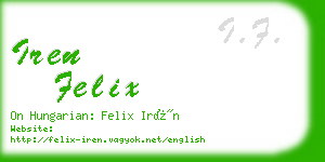 iren felix business card